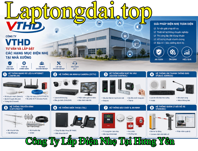 Công Ty Lắp Điện Nhẹ Tại Hưng Yên